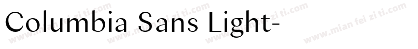 Columbia Sans Light字体转换